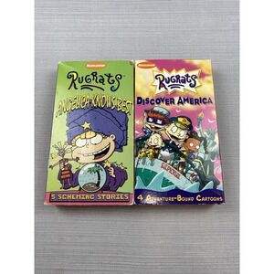 Rugrats - Discover America & Angelica Knows Best VHS‎ Nick Orange Tapes